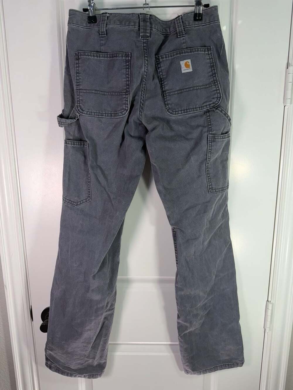 Carhartt Original Fit Gray Canvas Work Pants Carpenter Utility Size 4 Regular - Picture 4 of 8